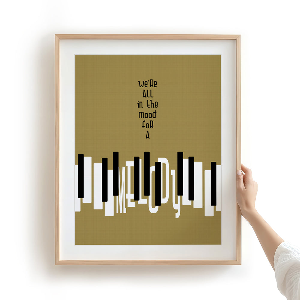 Piano Man | Billy Joel song lyric wall art music poster