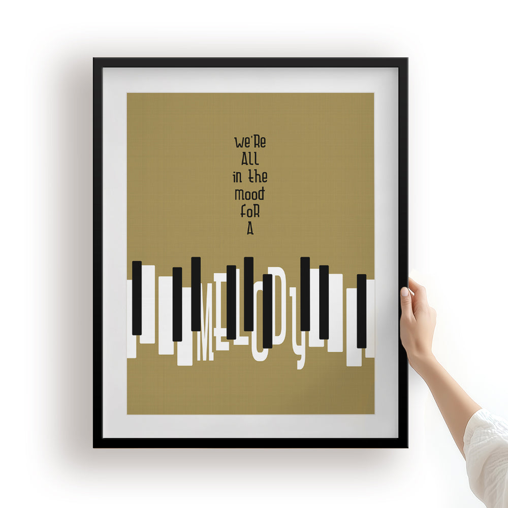 Piano Man | Billy Joel song lyric wall art music poster