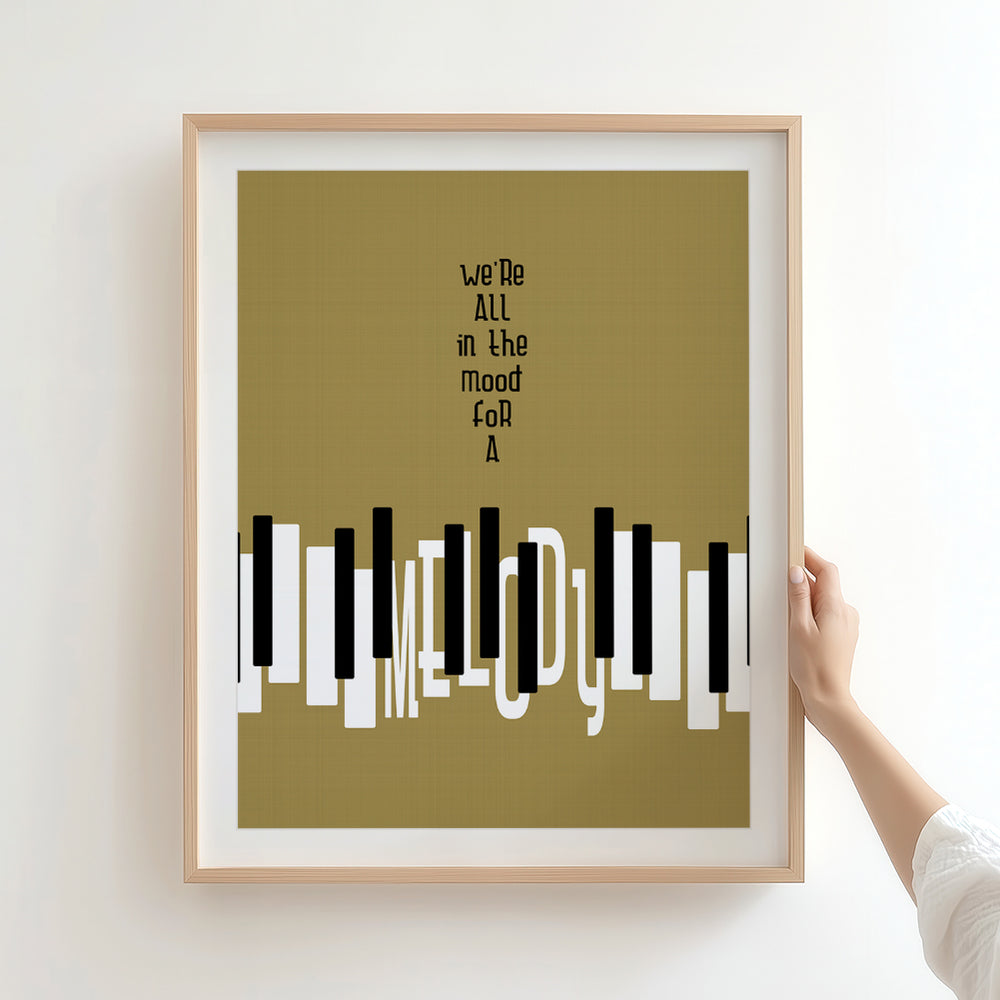 Piano Man | Billy Joel song lyric wall art music poster