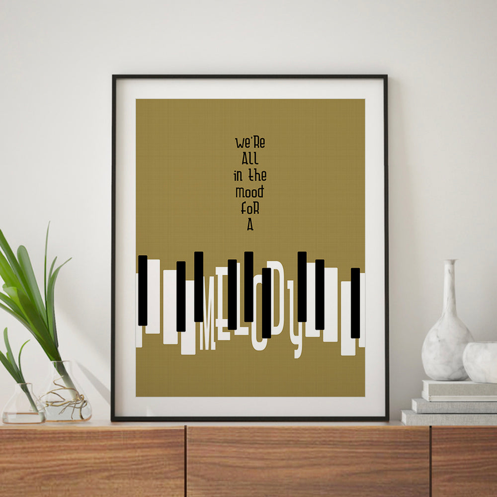 Piano Man | Billy Joel song lyric wall art music poster