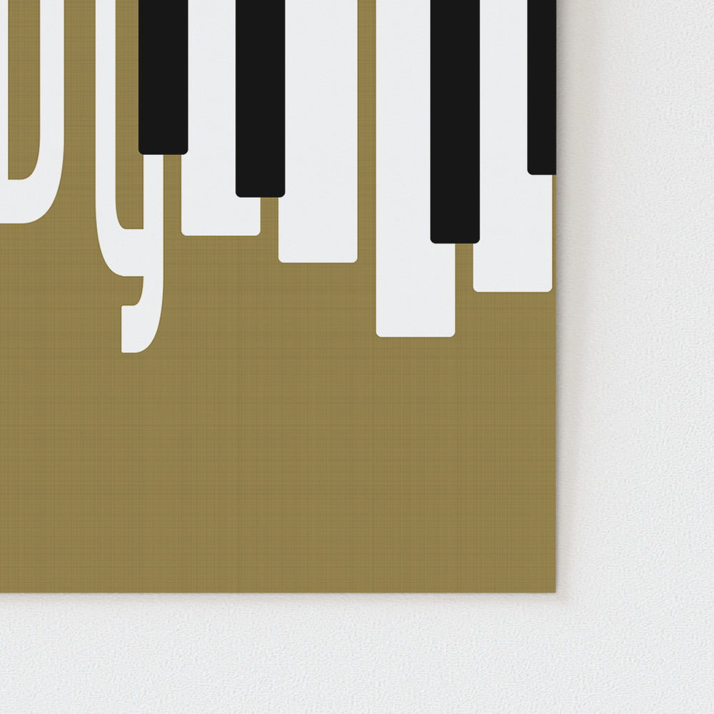 Piano Man | Billy Joel song lyric wall art music poster