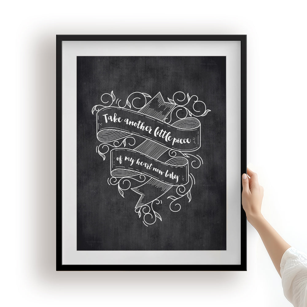 Piece Of My Heart | Janis Joplin - Song Lyrics Art Print Music Poster
