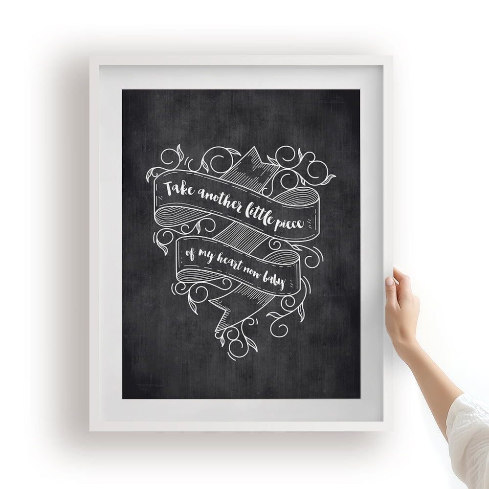 Piece Of My Heart | Janis Joplin - Song Lyrics Art Print Music Poster
