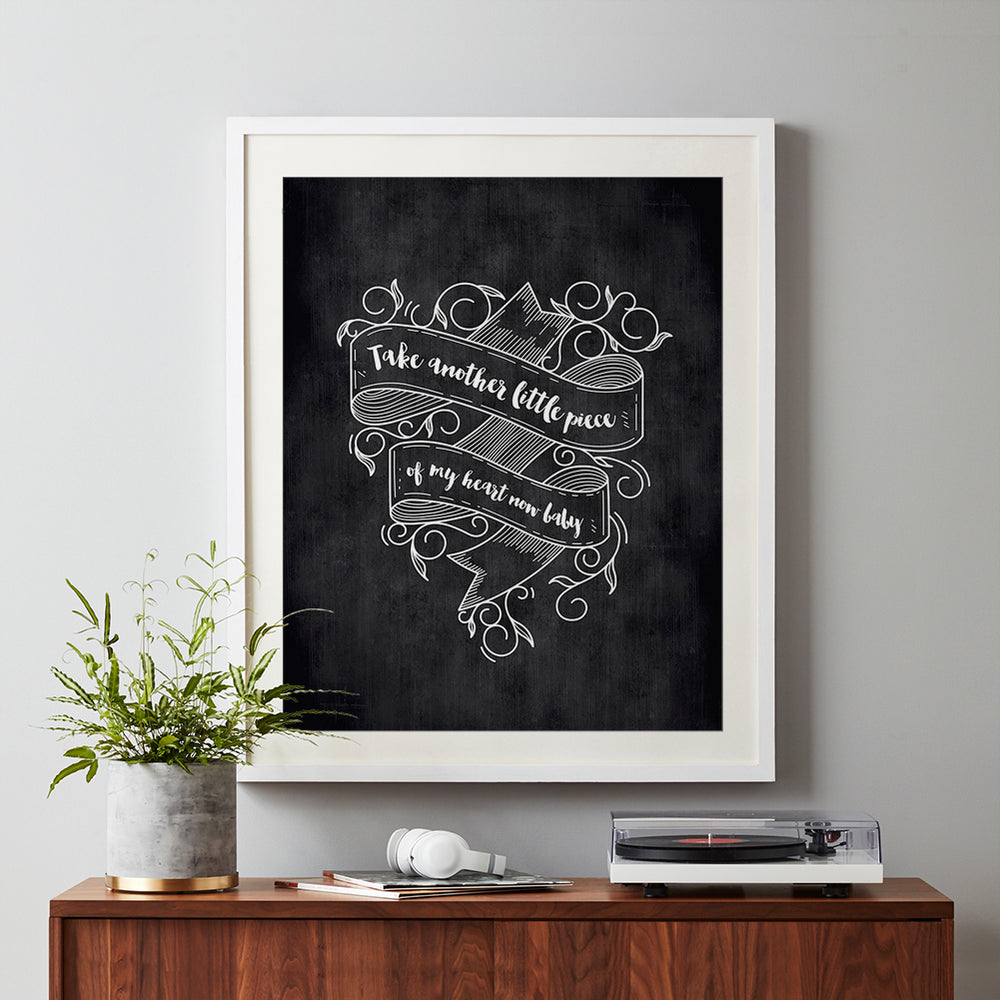 Piece Of My Heart | Janis Joplin - Song Lyrics Art Print Music Poster