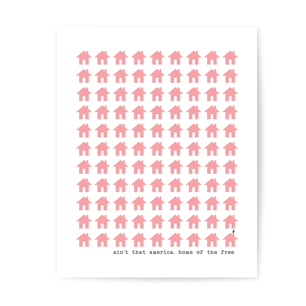 Pink Houses | John Mellencamp - Song Lyrics Art Print
