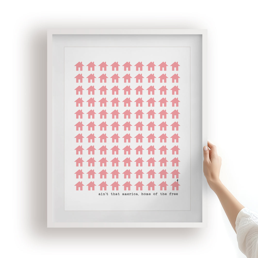 Pink Houses | John Mellencamp - Song Lyrics Art Print