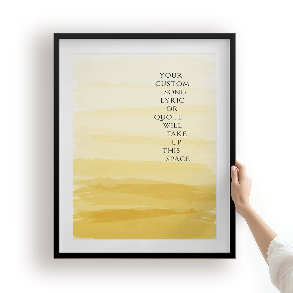 Custom Song Lyrics Art Print - Ombre Paint