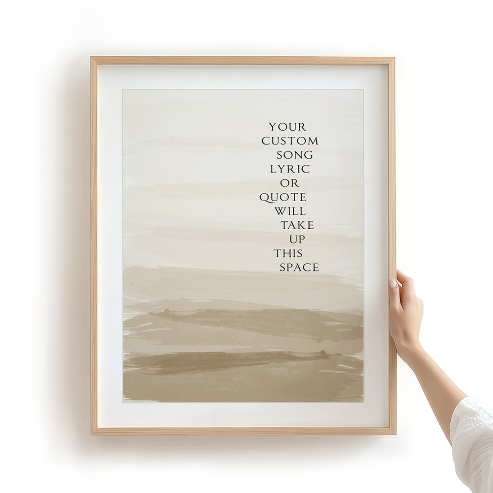 Custom Song Lyrics Art Print - Ombre Paint