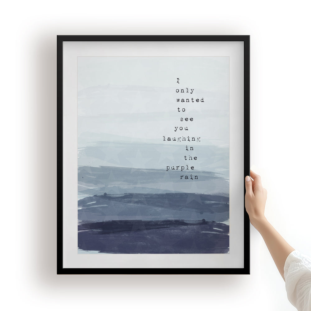 Purple Rain | Prince - Song Lyrics Wall Art Print Music Poster