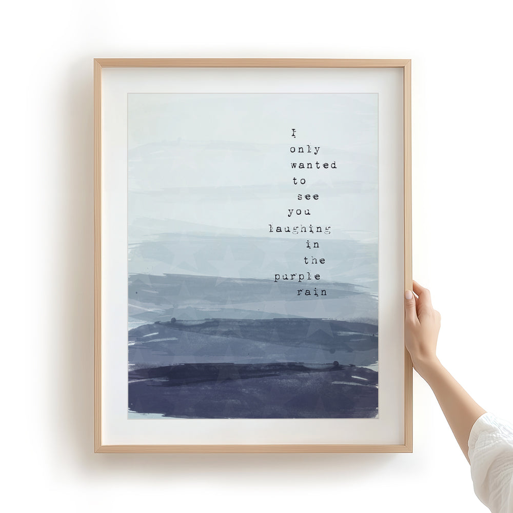 Purple Rain | Prince - Song Lyrics Wall Art Print Music Poster