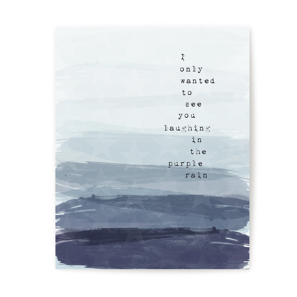 Purple Rain | Prince - Song Lyrics Wall Art Print Music Poster