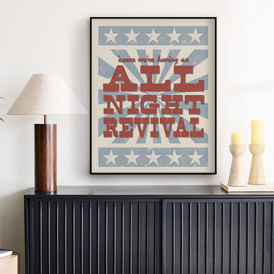 Revival | Zach Bryan - Americana Song Lyric Wall Art Print