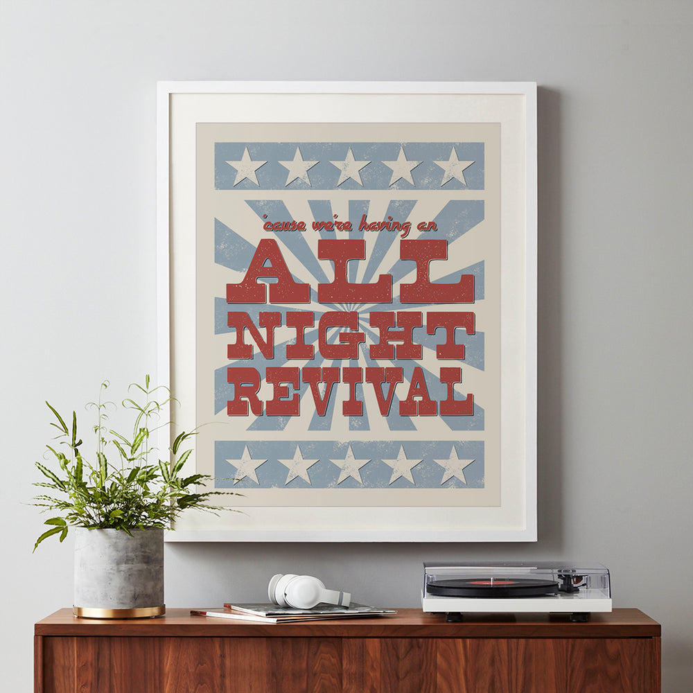 Revival | Zach Bryan - Americana Song Lyrics Wall Art Print