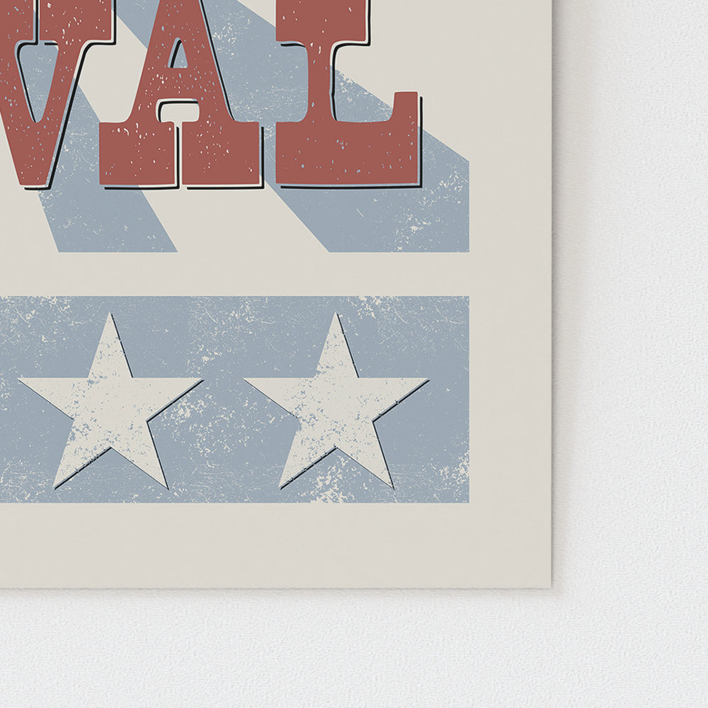 Revival | Zach Bryan - Americana Song Lyrics Wall Art Print
