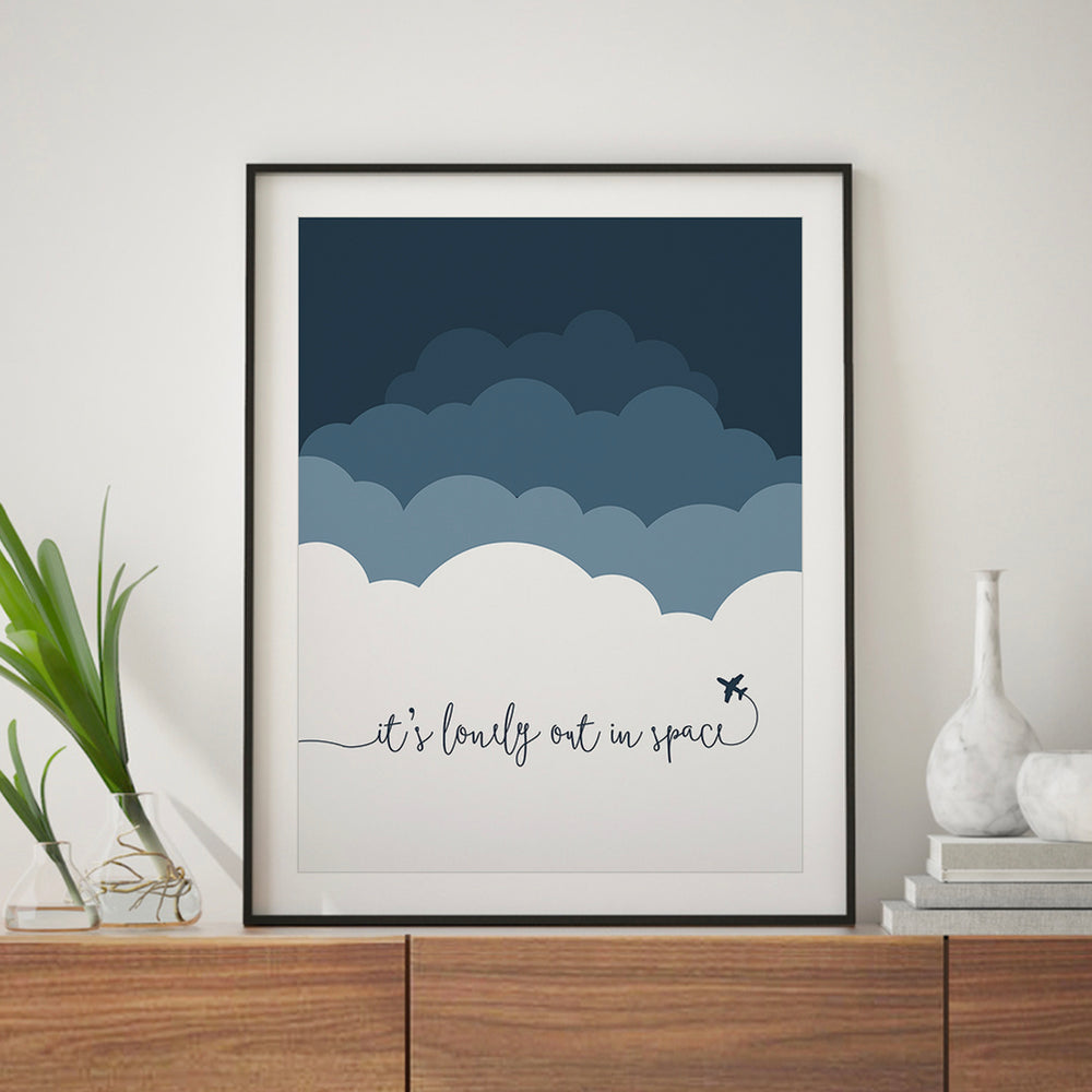 Rocket Man Song Lyric Wall Art Print
