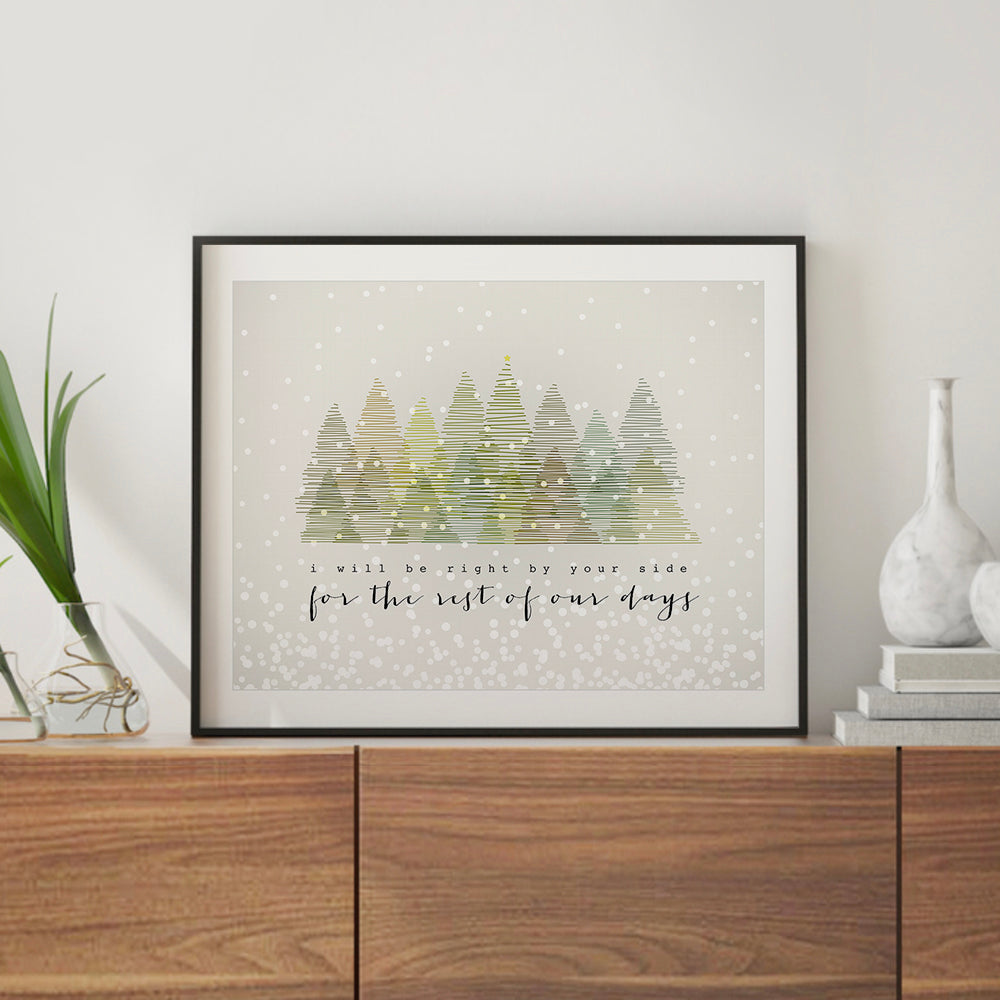 Snow Outside | Dave Matthews Band - Song Lyrics Art Print