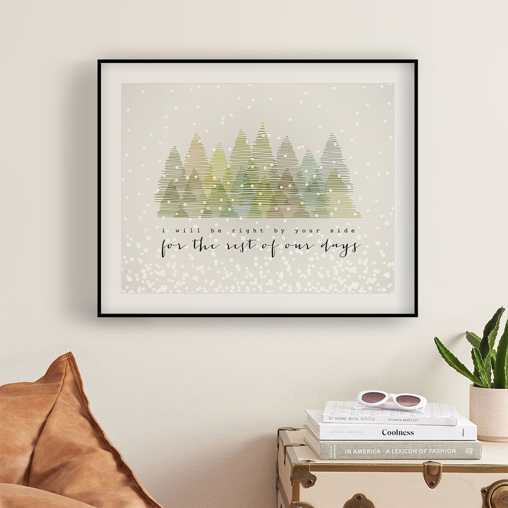 Snow Outside | Dave Matthews Band - Song Lyrics Art Print