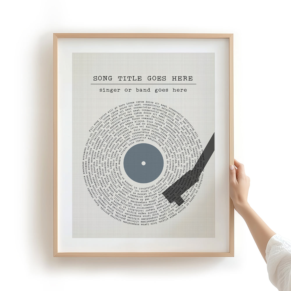 Custom Vinyl Record Song Lyrics Art Print
