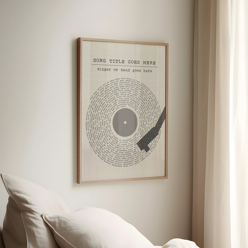 Custom Vinyl Record Song Lyrics Art Print