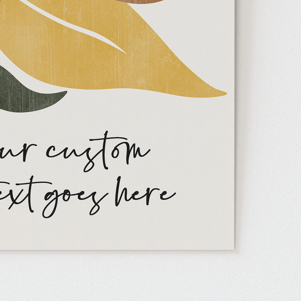 Custom Quote Sunflower Art Print
