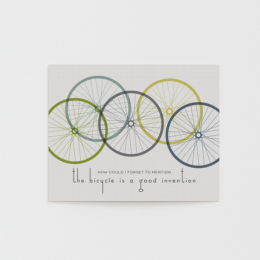 how could I forget to mention the bicycle is a good invention