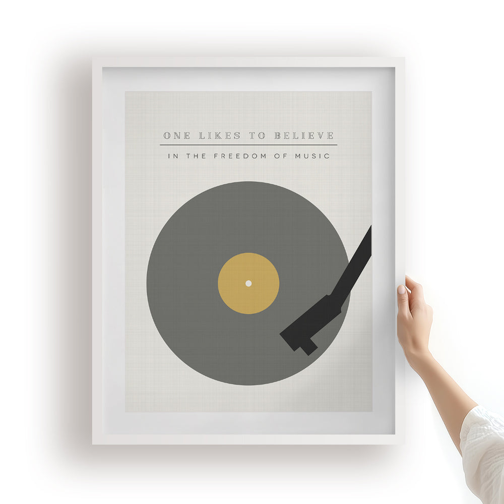 The Spirit Of Radio modern song lyric wall art music poster