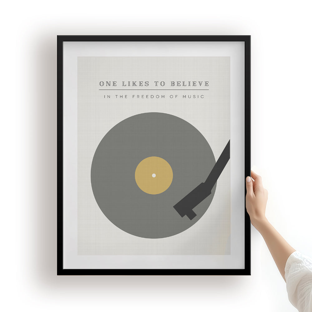 The Spirit Of Radio modern song lyric wall art music poster