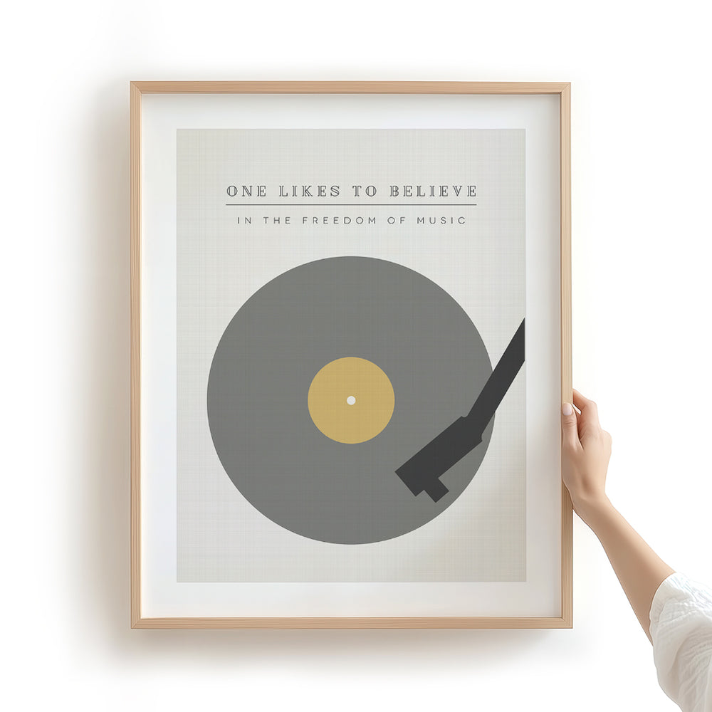 The Spirit Of Radio modern song lyric wall art music poster