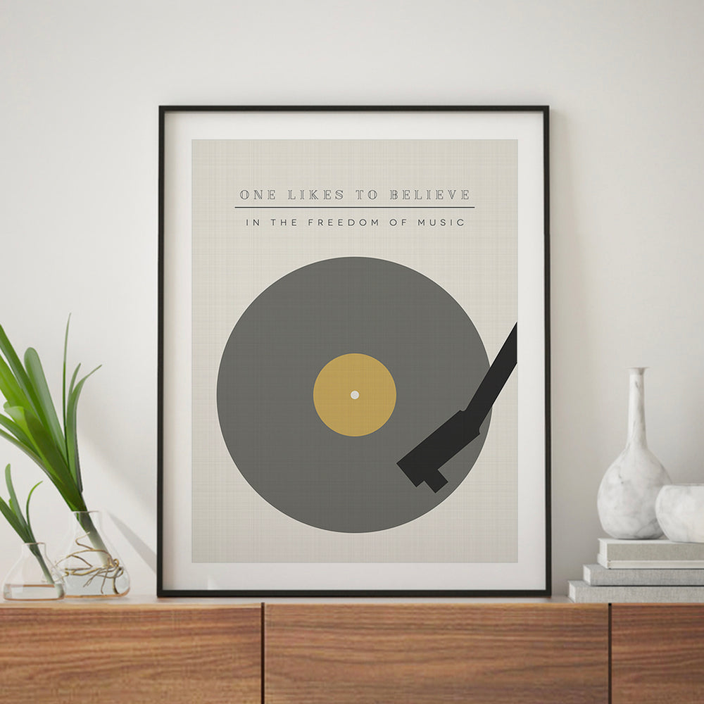 The Spirit Of Radio modern song lyric wall art music poster