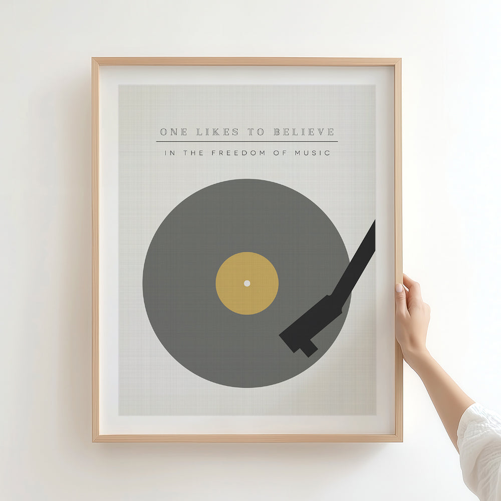 The Spirit Of Radio modern song lyric wall art music poster