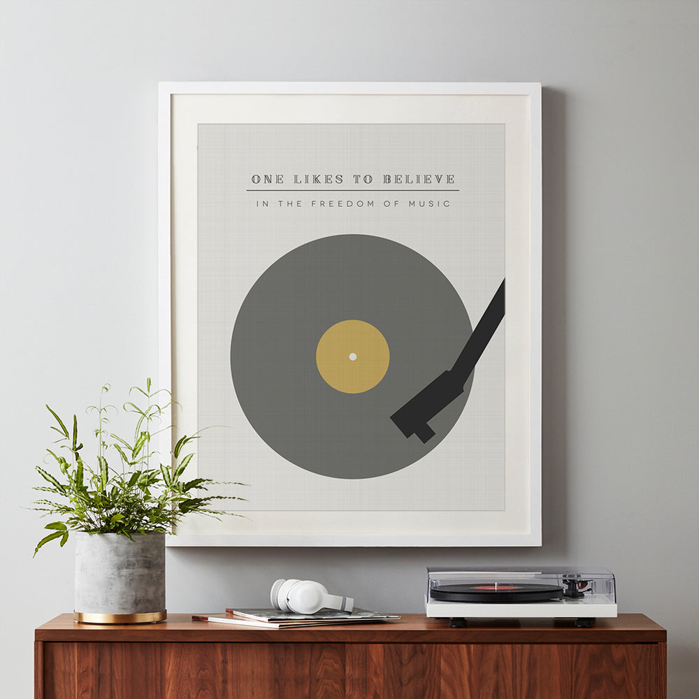 The Spirit Of Radio modern song lyric wall art music poster