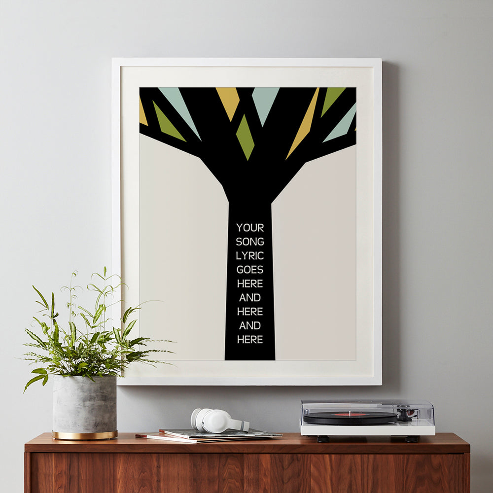 Custom Tree Song Lyric Art Print or Canvas Wrap