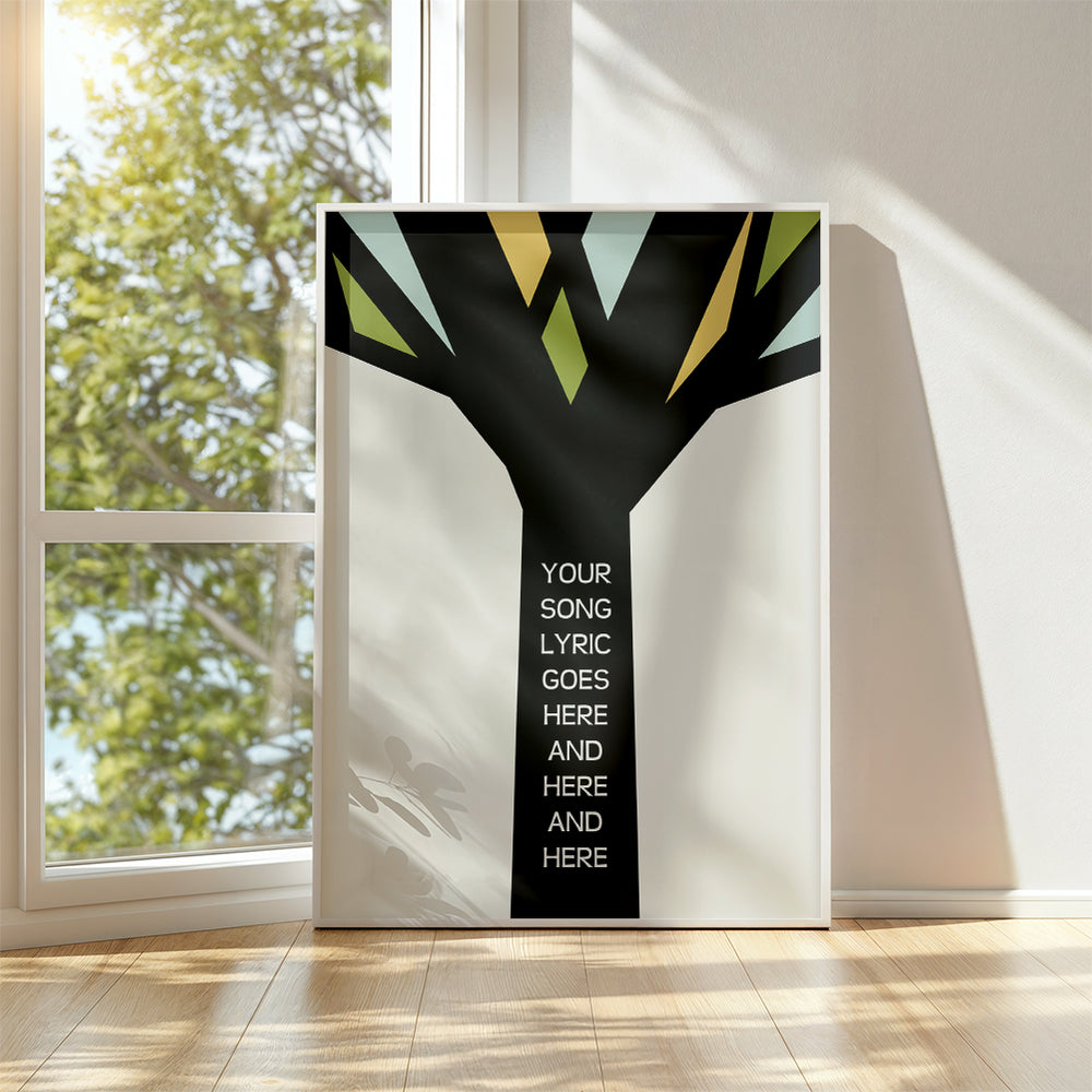 Custom Tree Song Lyric Art Print or Canvas Wrap