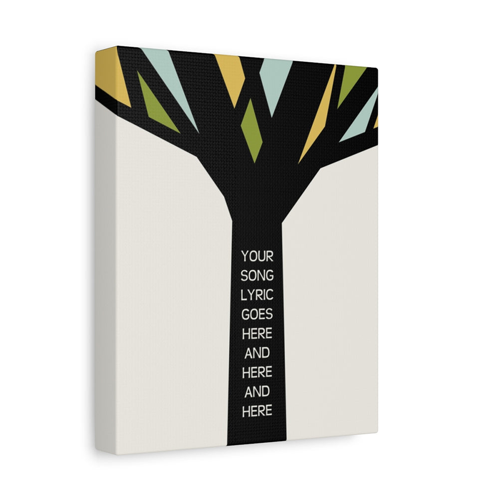 Custom Tree Song Lyric Art Print or Canvas Wrap