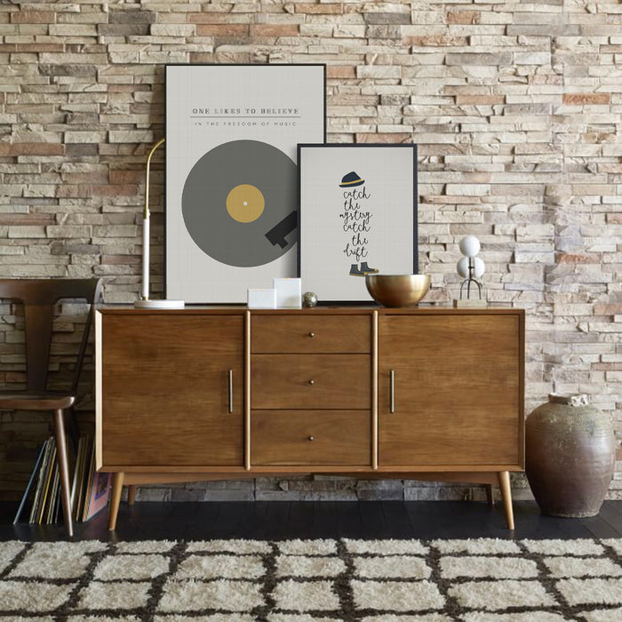 mid-century modern song lyric art