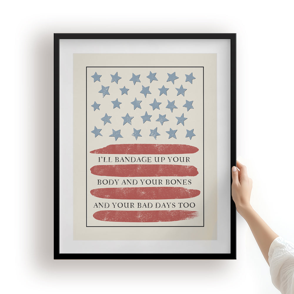 Tourniquet | Zach Bryan - Song Lyrics Wall Art