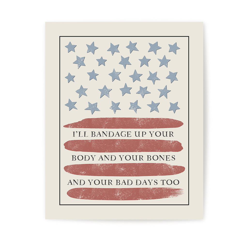 Tourniquet | Zach Bryan - Song Lyrics Wall Art