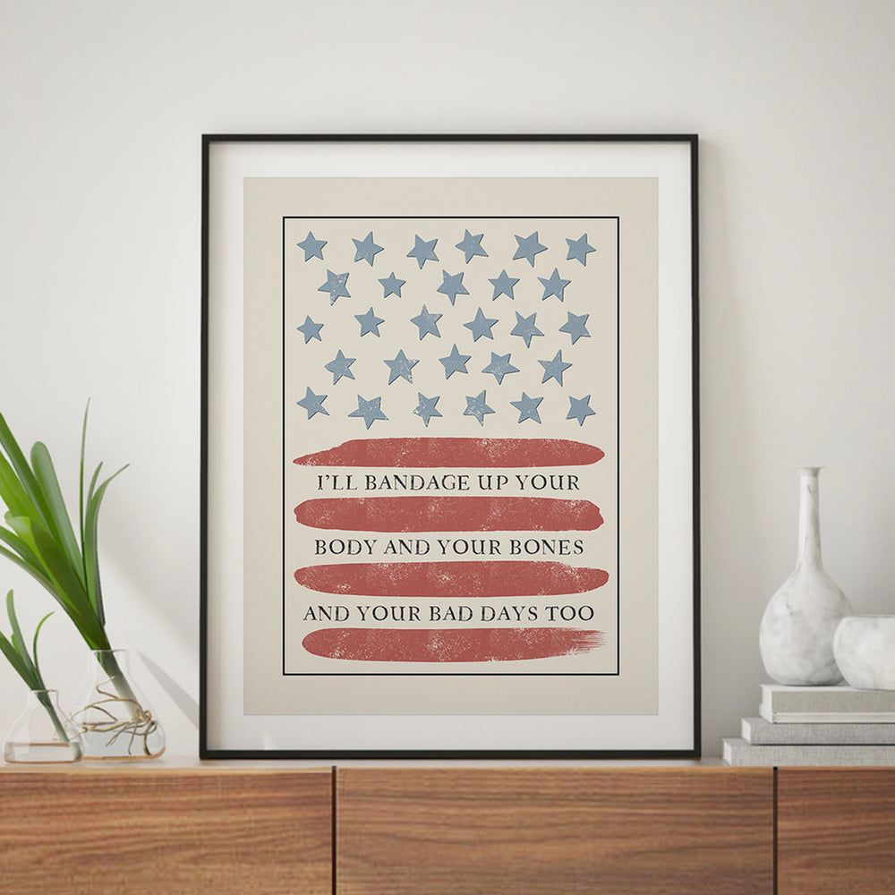 Tourniquet | Zach Bryan - Song Lyrics Wall Art