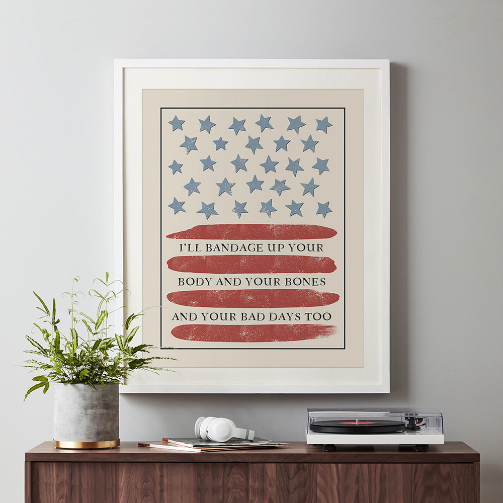 Tourniquet | Zach Bryan - Song Lyrics Wall Art