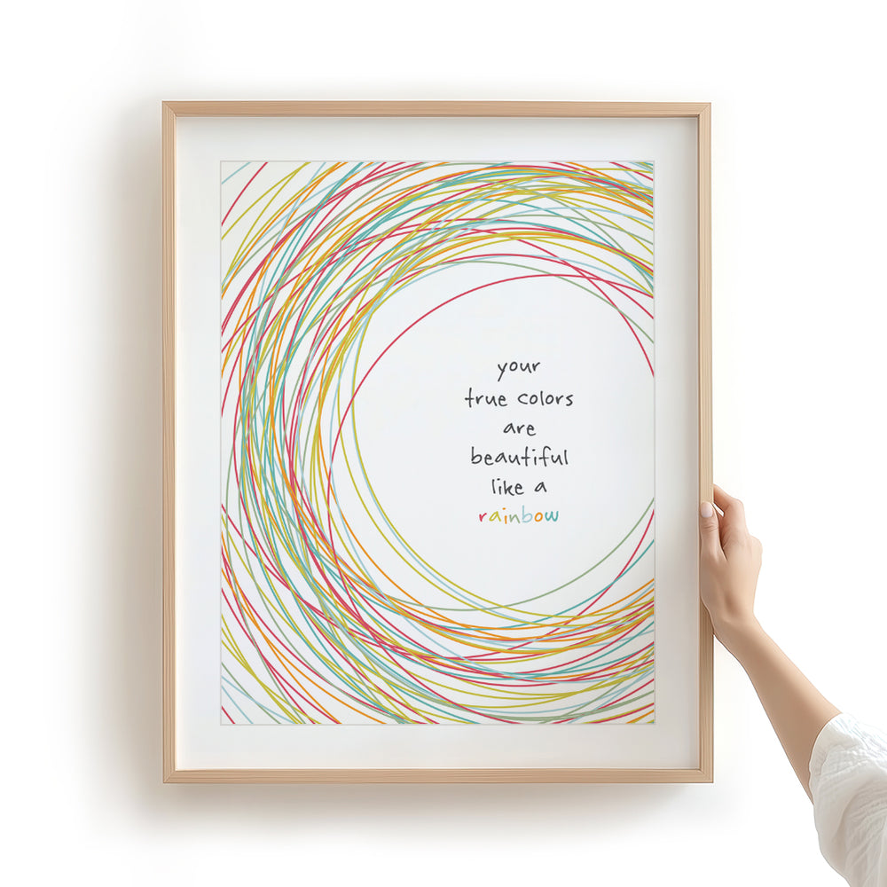 True Colors | Cyndi Lauper - Song Lyric Wall Art Music Poster