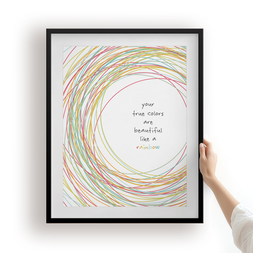 True Colors | Cyndi Lauper - Song Lyric Wall Art Music Poster