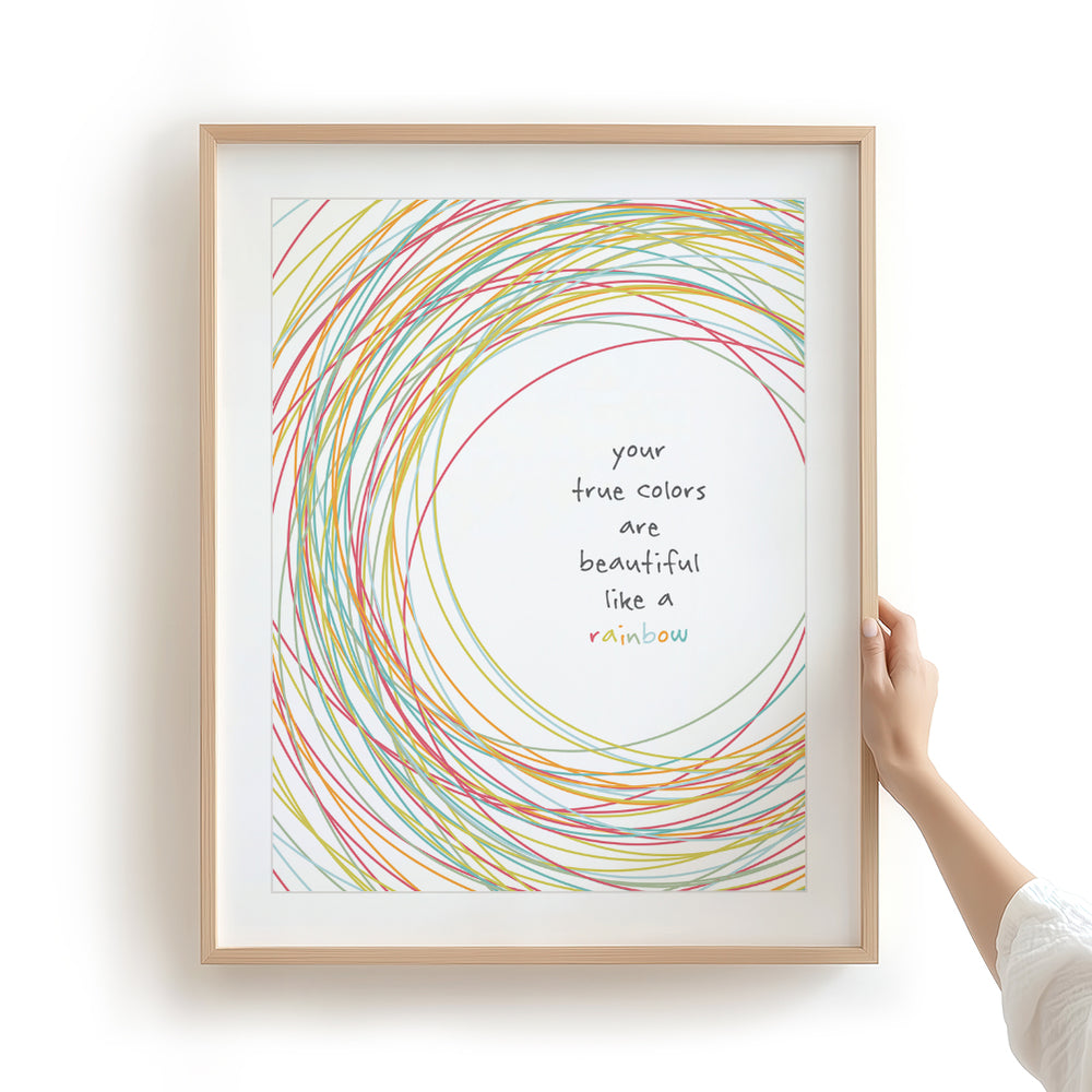True Colors | Cyndi Lauper - Song Lyric Wall Art Music Poster