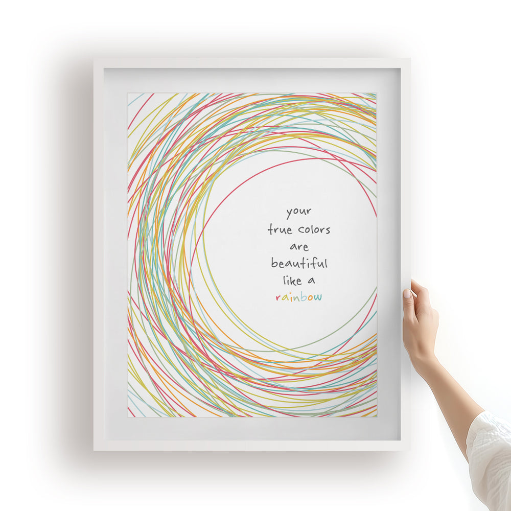 True Colors | Cyndi Lauper - Song Lyric Wall Art Music Poster