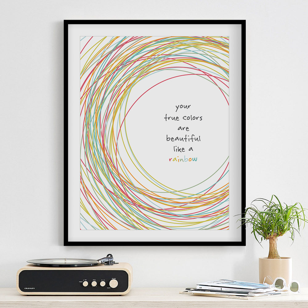True Colors | Cyndi Lauper - Song Lyric Wall Art Music Poster