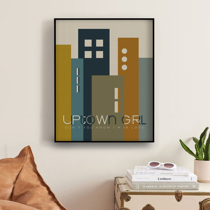 Uptown Girl song lyric art
