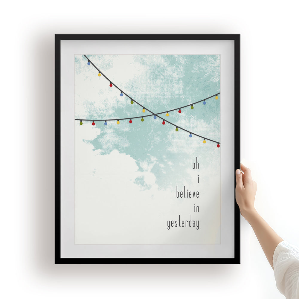 Yesterday | The Beatles - Song Lyrics Art Print