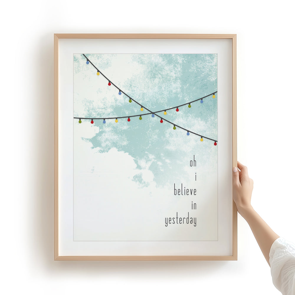 Yesterday | The Beatles - Song Lyrics Art Print