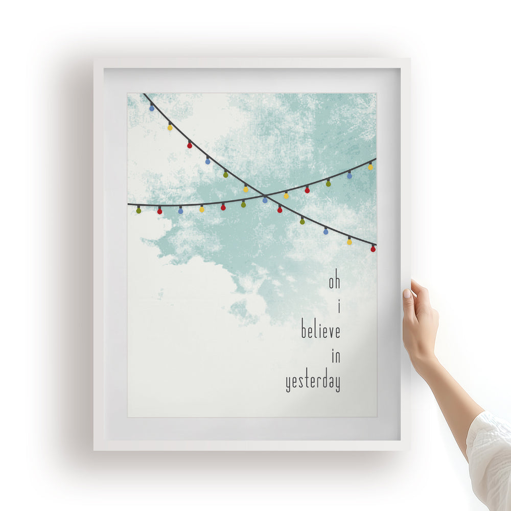 Yesterday | The Beatles - Song Lyrics Art Print