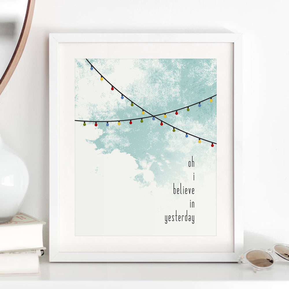Yesterday | The Beatles - Song Lyrics Art Print