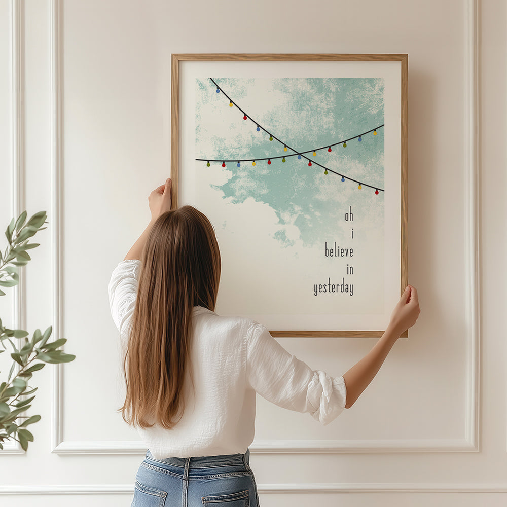 Yesterday | The Beatles - Song Lyrics Art Print